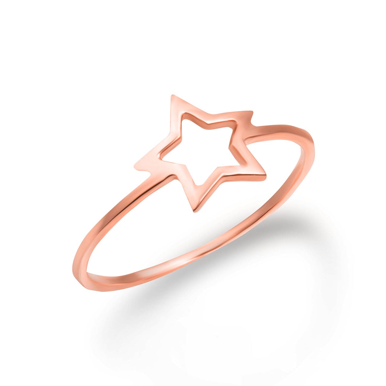 Gold Star Shaped Ring, view 4