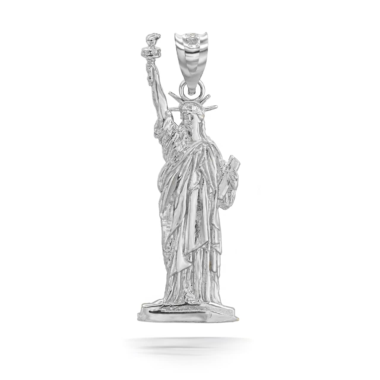 Gold Statue of Liberty Pendant Necklace, view 7