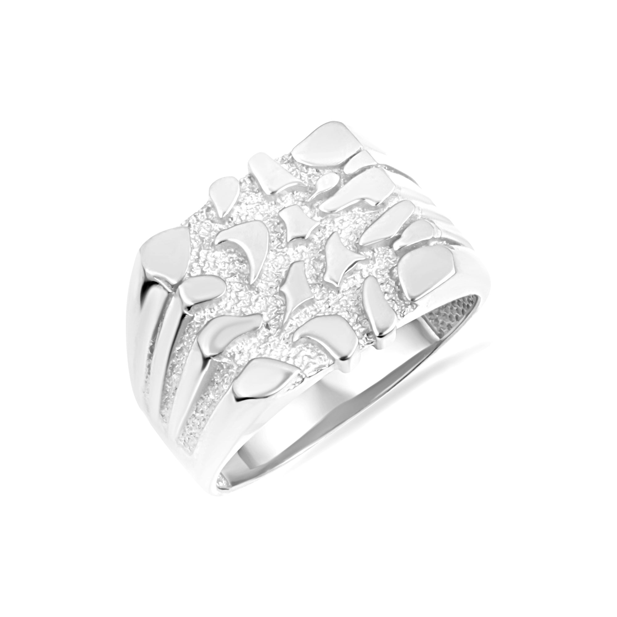 Gold Striped Nugget Ring, view 5