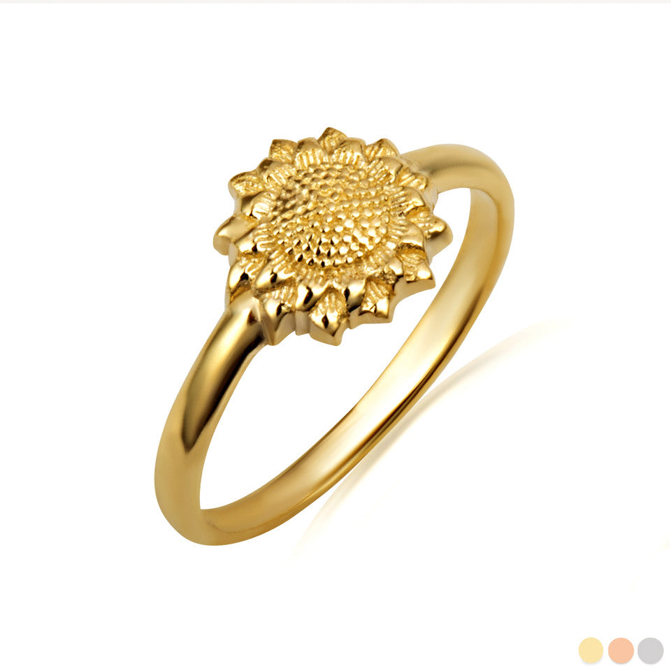 Gold Sunflower Ring