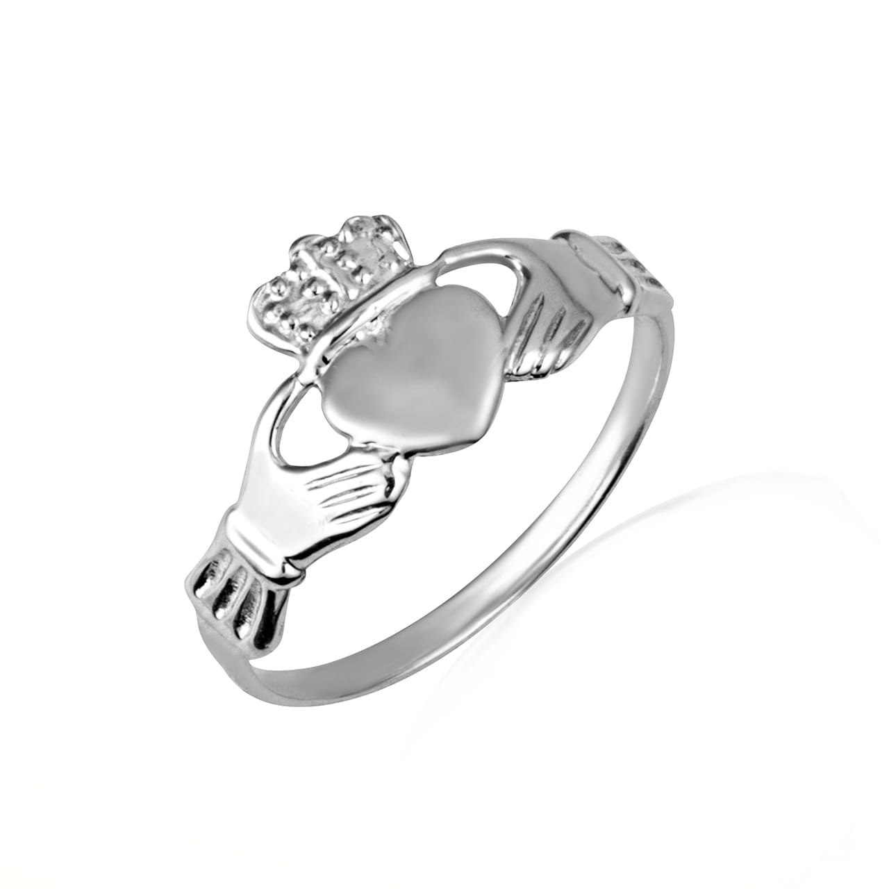 Gold Symbolic Claddagh Baby Ring, view 4