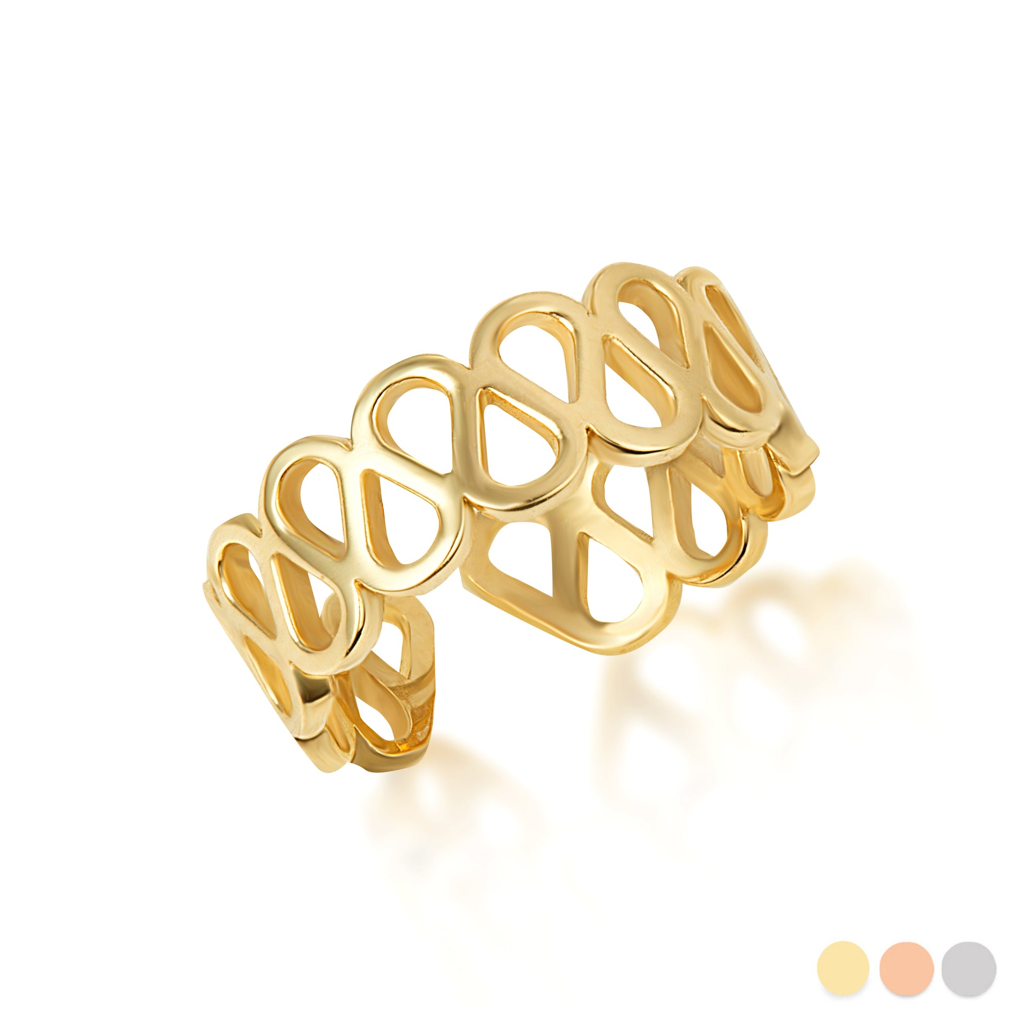 Gold Teardrop Pear Toe Ring