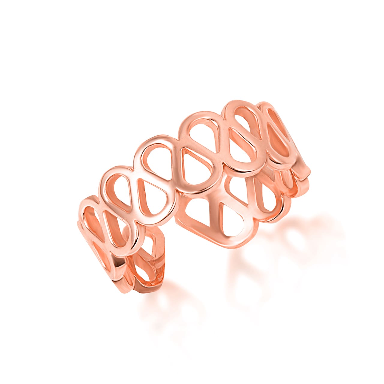 Gold Teardrop Pear Toe Ring, view 3