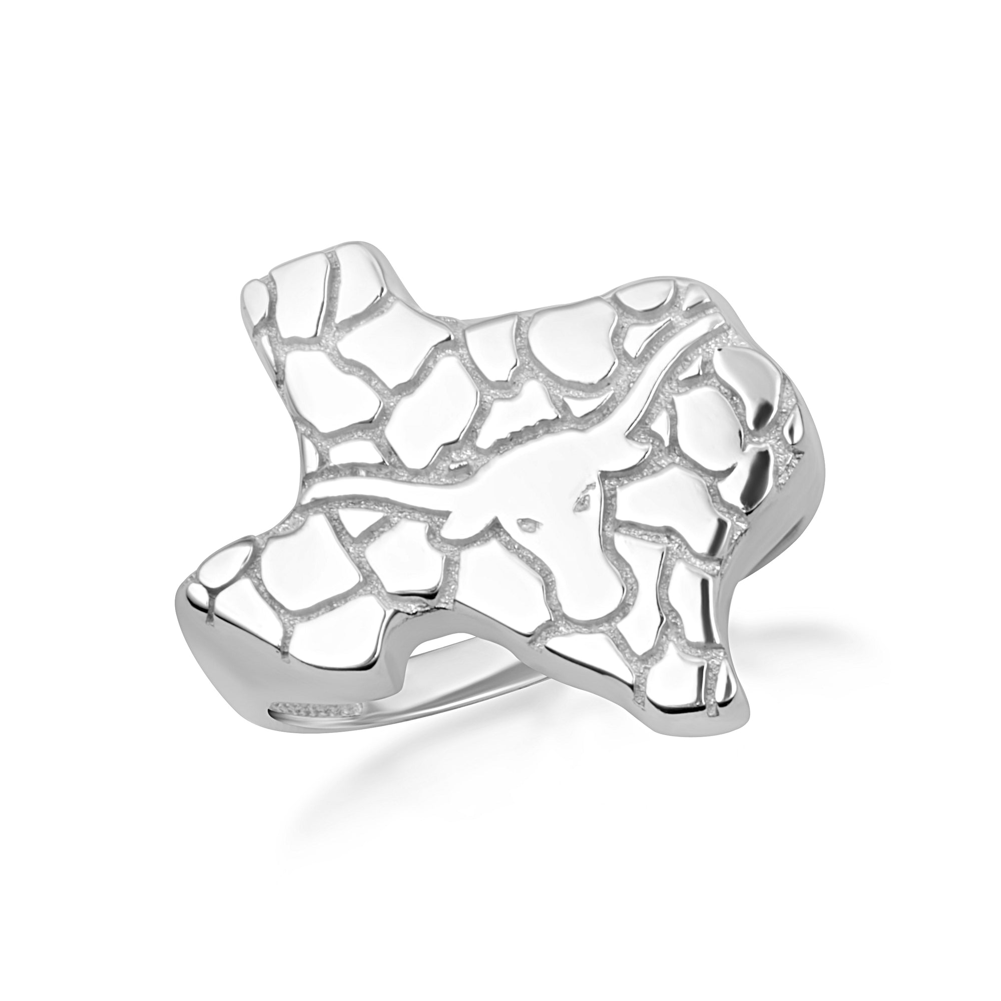Gold Texas State Longhorn Nugget Ring, view 5