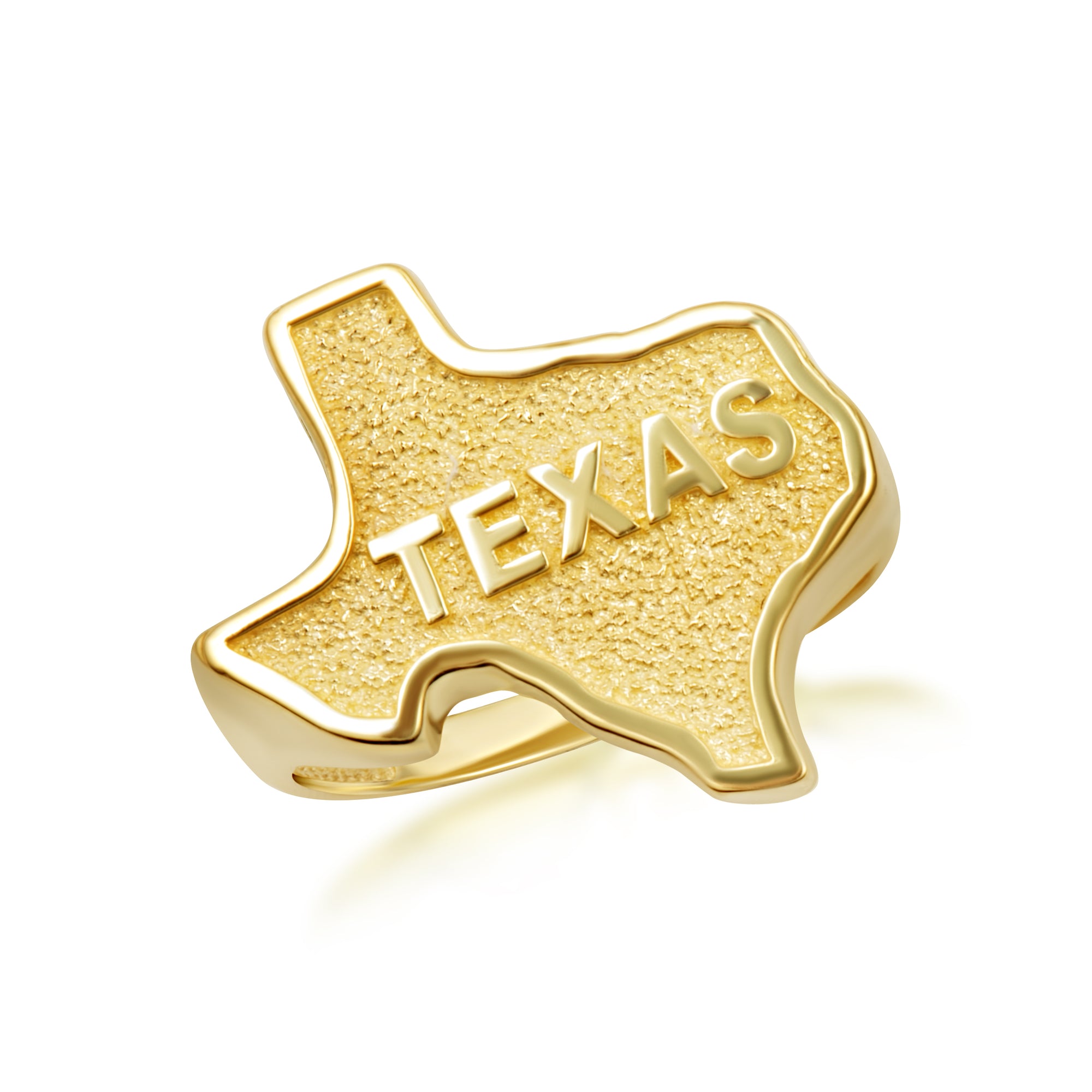 Gold Texas State Map Ring, view 6