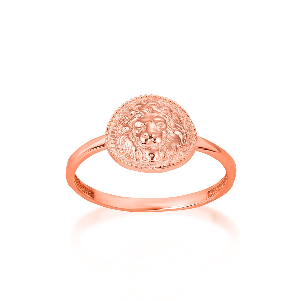 Gold Textured Lion Milgrain Statement Ring, view 3