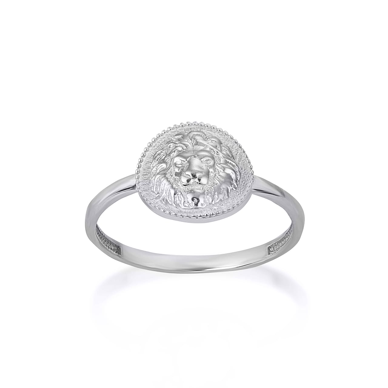 Gold Textured Lion Milgrain Statement Ring, view 4