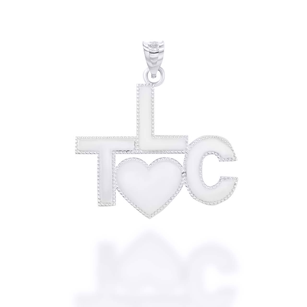 Gold TLC Heart Tender Loving Care Beaded Elvis Style Pendant Necklace, view 6
