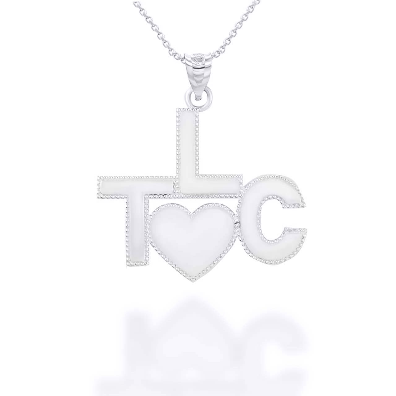 Gold TLC Heart Tender Loving Care Beaded Elvis Style Pendant Necklace, view 7