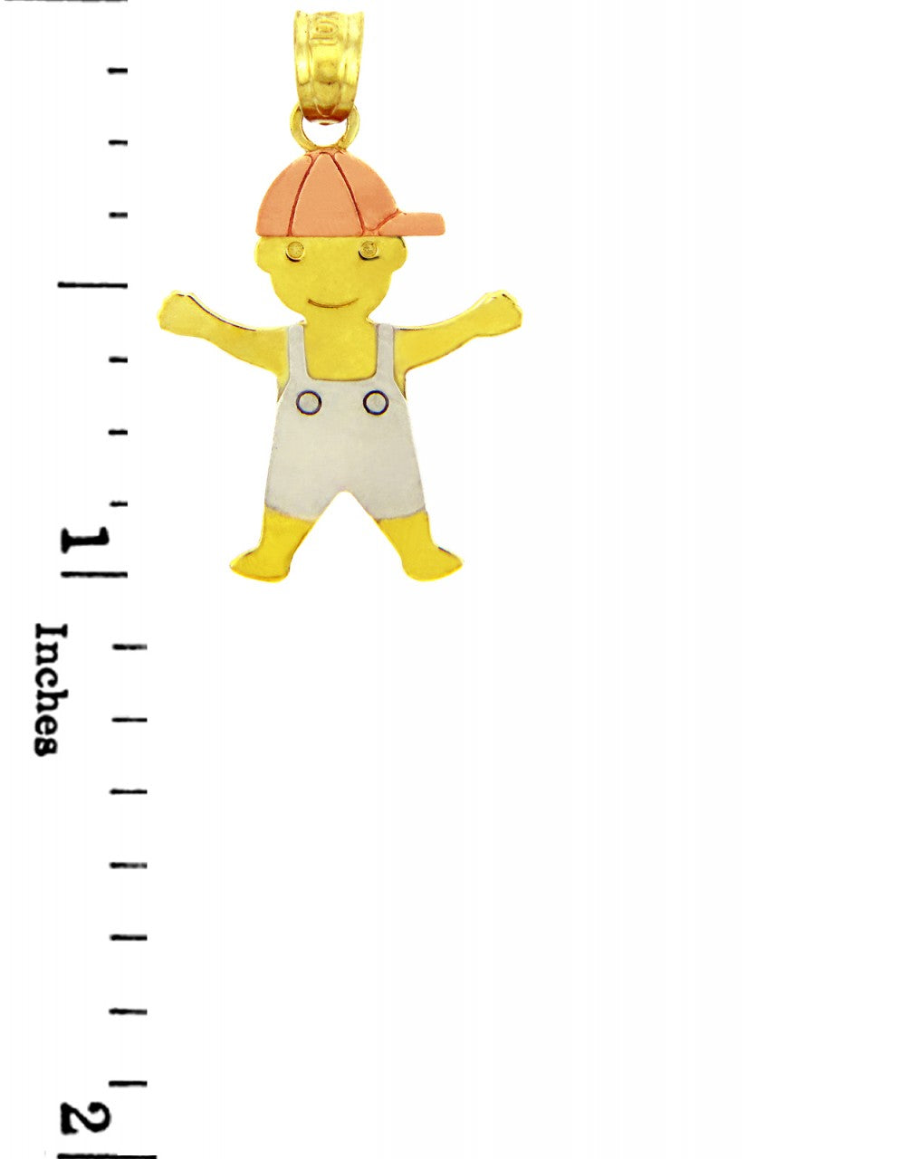 Gold Tri-Color Satin Finish It's A Boy! Charm, view 2