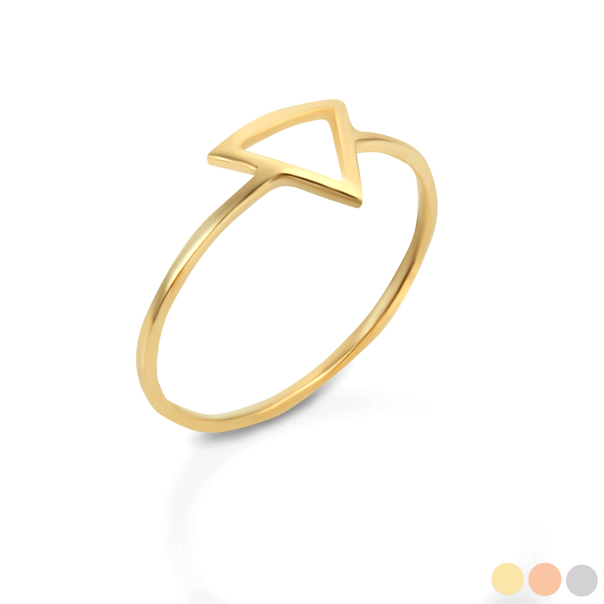 Gold Triangle Shape Ring