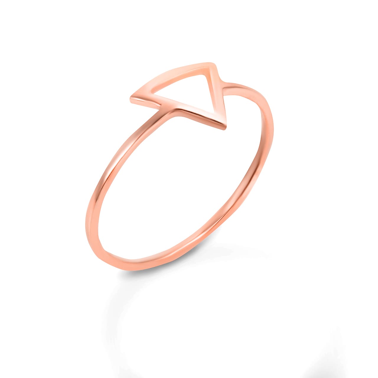 Gold Triangle Shape Ring, view 3