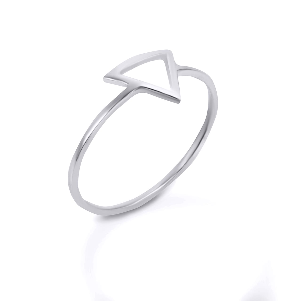Gold Triangle Shape Ring, view 4