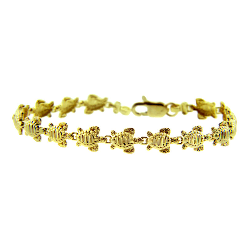 Gold Turtle Bracelet, view 2