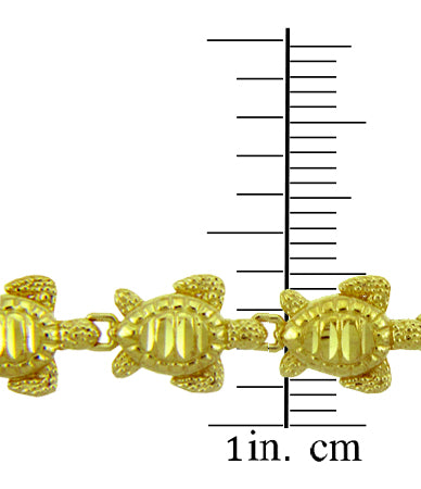 Gold Turtle Bracelet, view 5