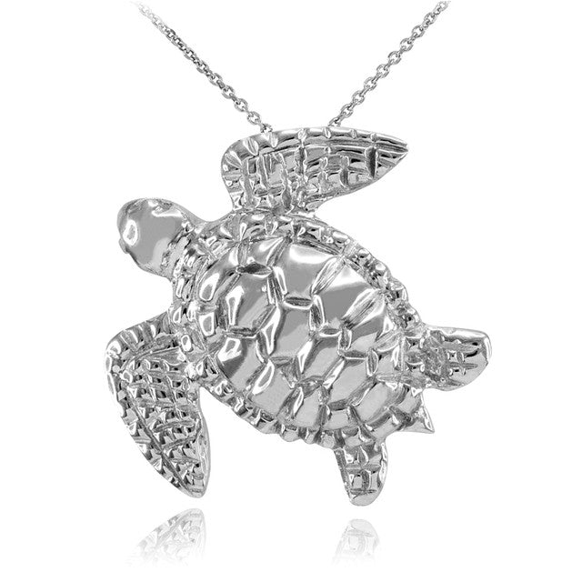 Gold Turtle Pendant Necklace, view 3
