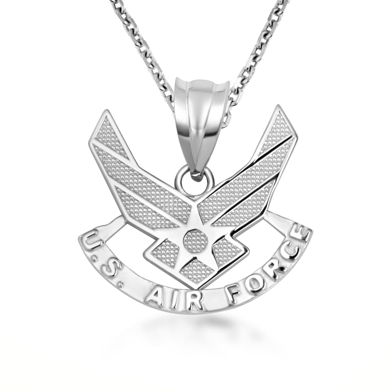 Gold United States Air Force Emblem Officially Licensed Pendant Necklace, view 6