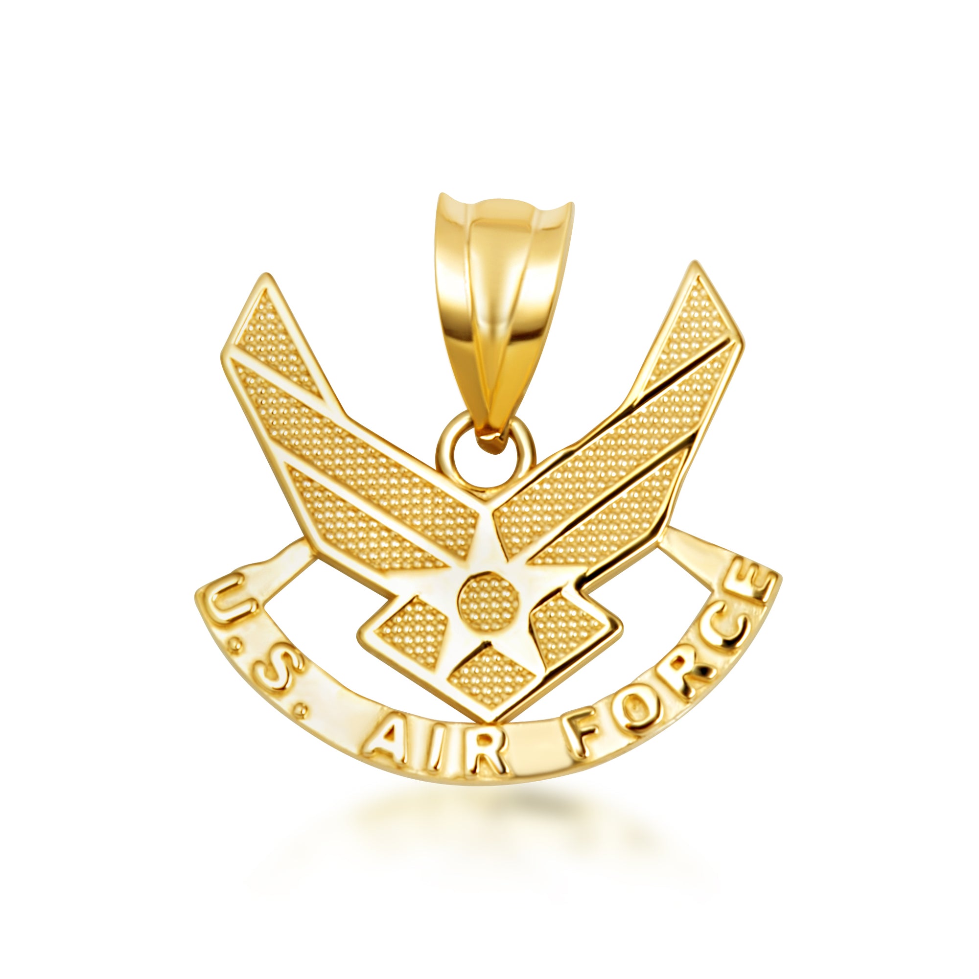 Gold United States Air Force Emblem Officially Licensed Pendant Necklace, view 9