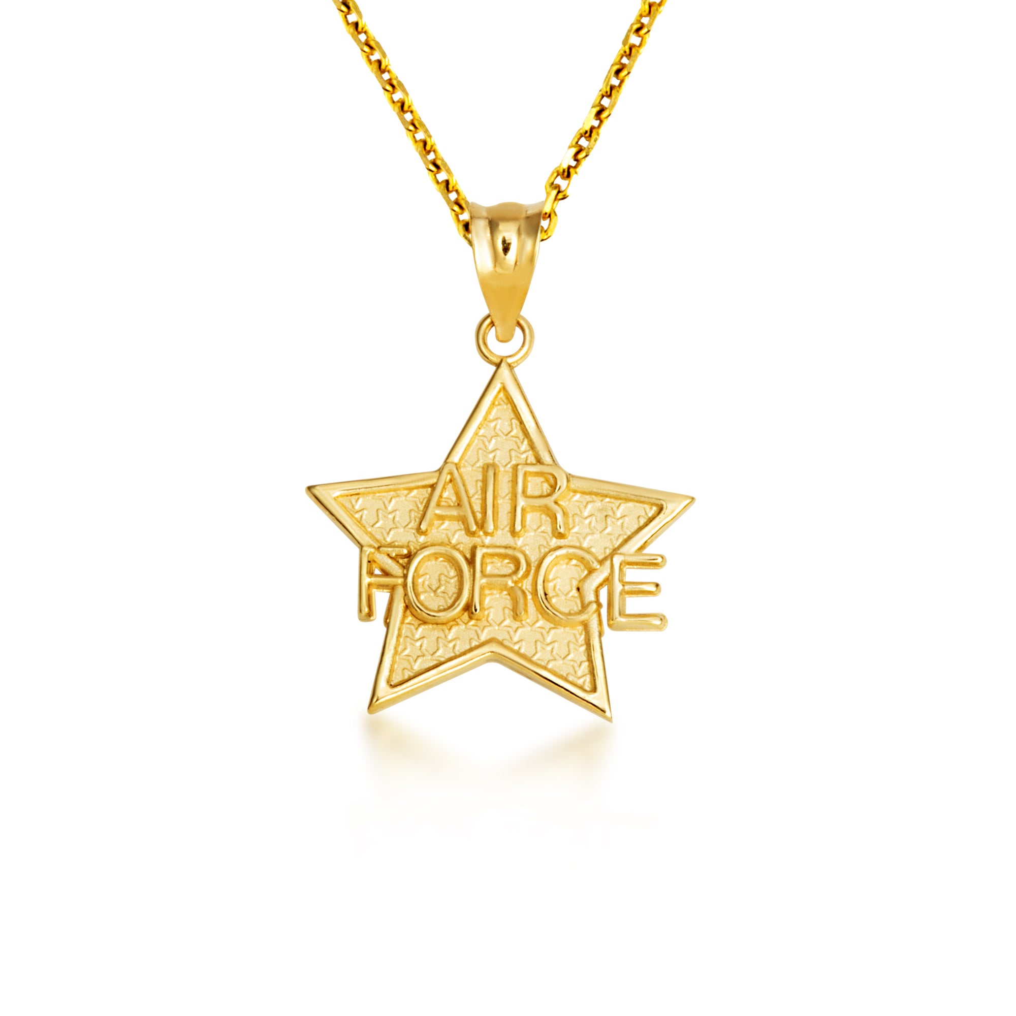 Gold United States Air Force Star Officially Licensed Pendant Necklace, view 5