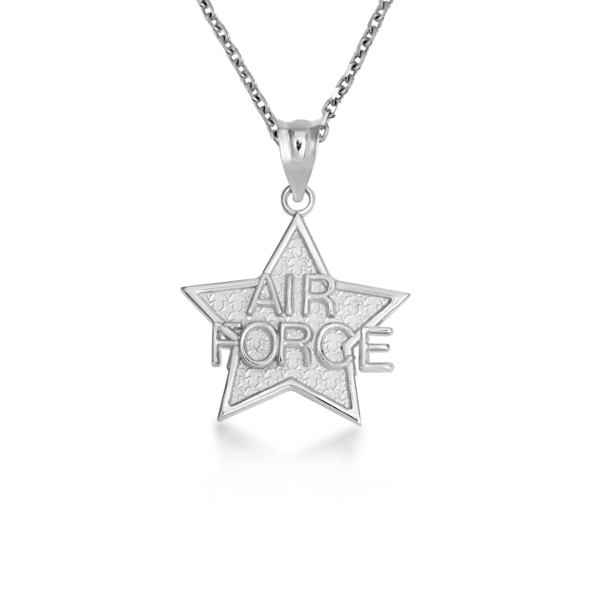 Gold United States Air Force Star Officially Licensed Pendant Necklace, view 7