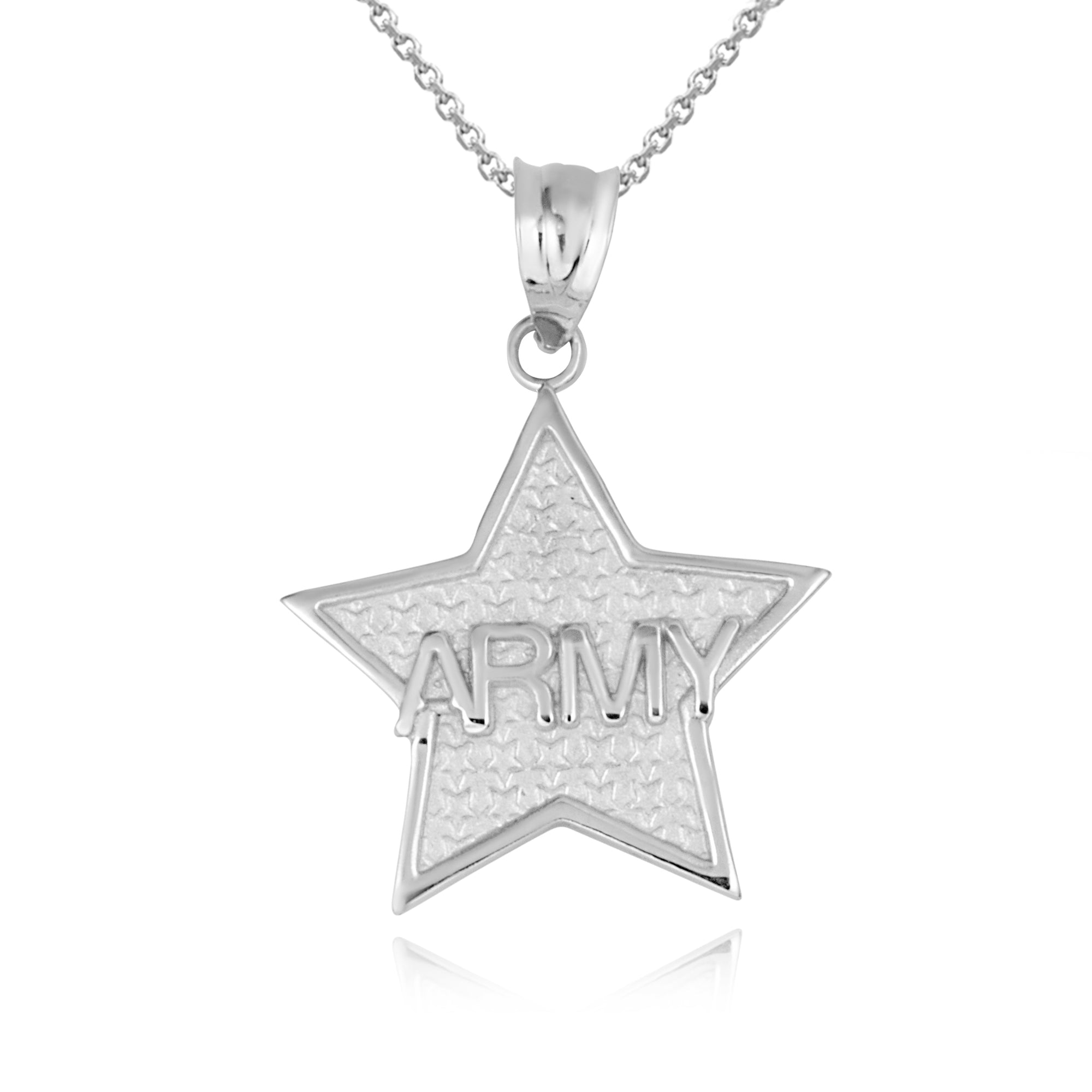 Gold United States Army Officially Licensed Star Pendant Necklace, view 7