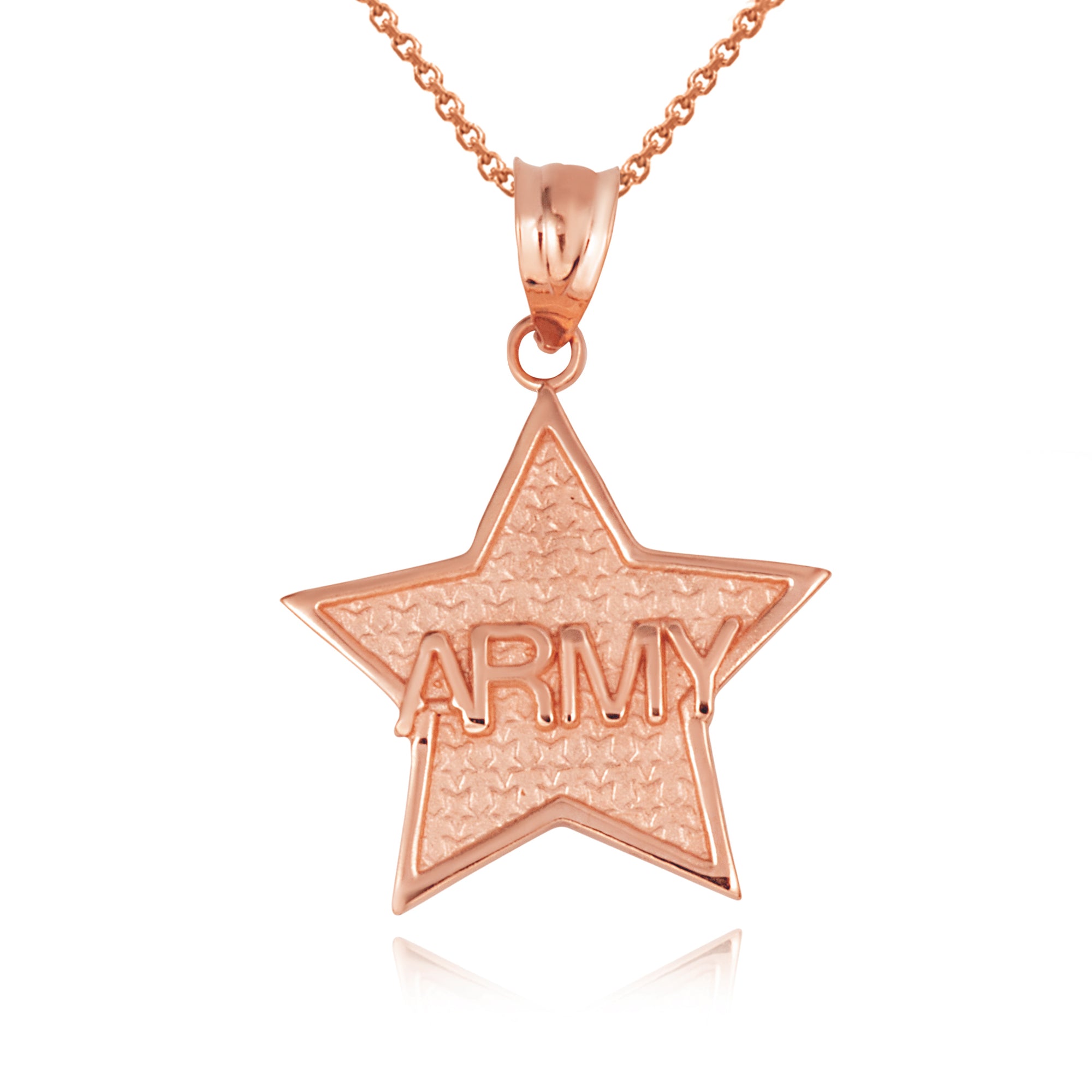 Gold United States Army Officially Licensed Star Pendant Necklace, view 9
