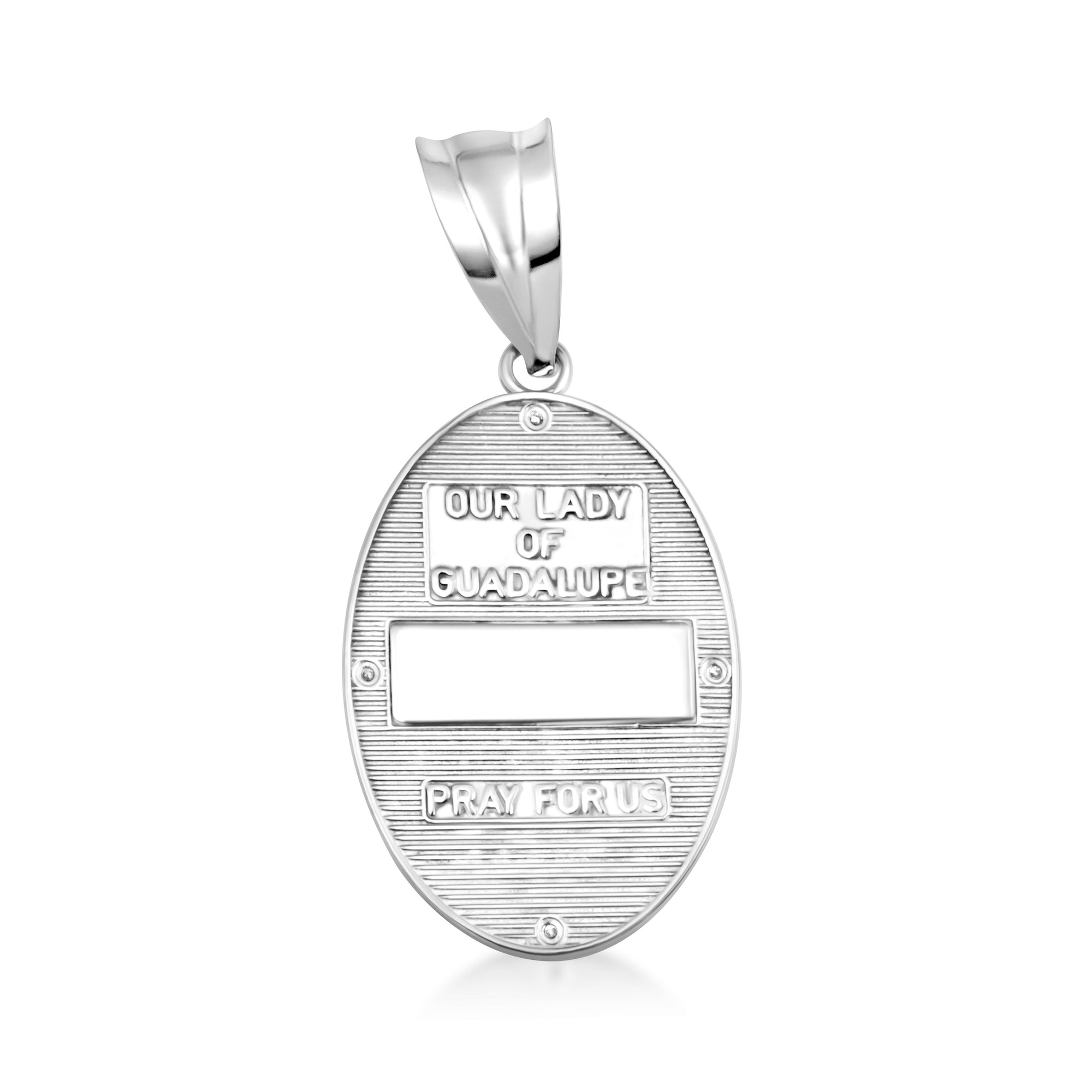 Gold Virgen Mary de Guadalupe Necklace with Diamonds, view 9