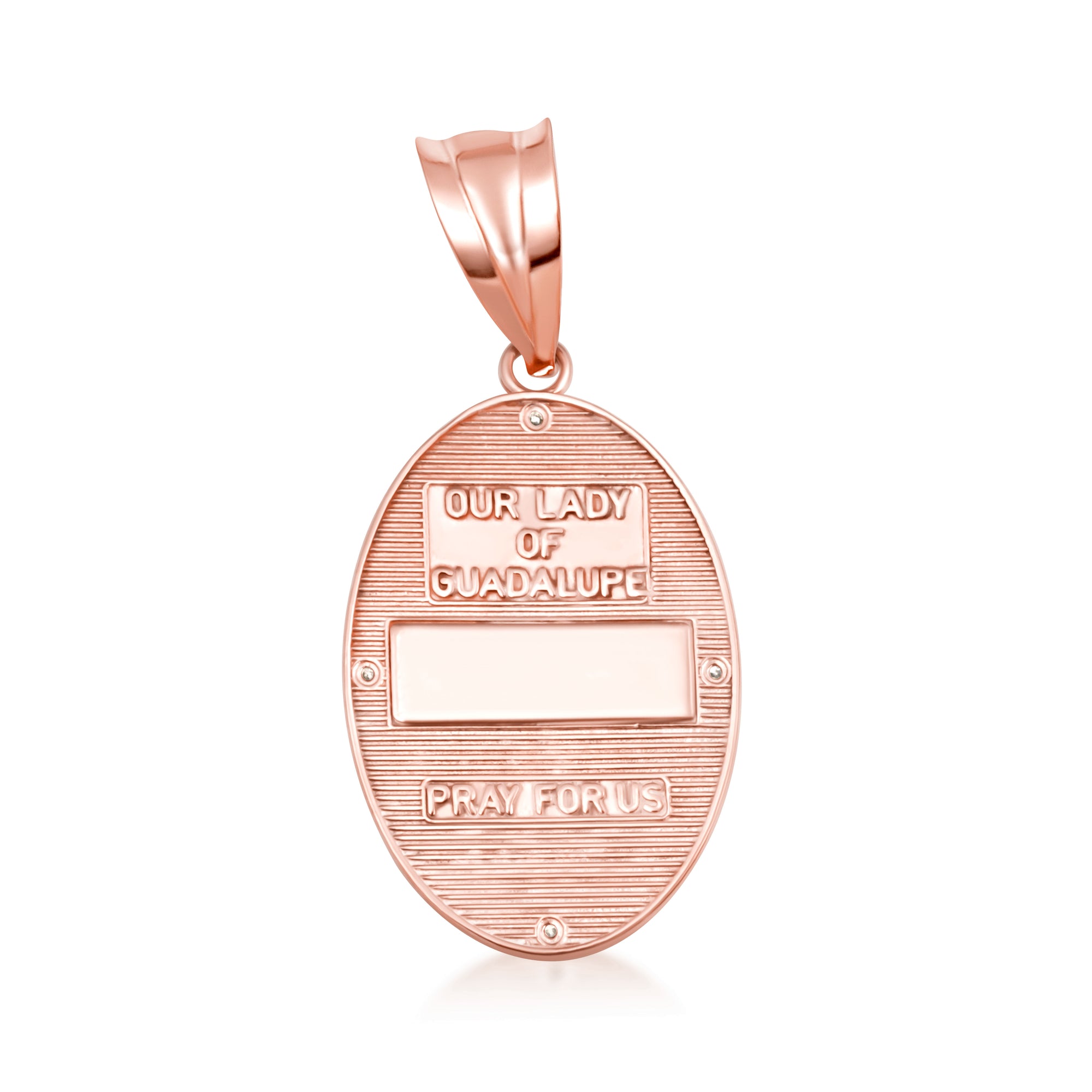 Gold Virgen Mary de Guadalupe Necklace with Diamonds, view 12