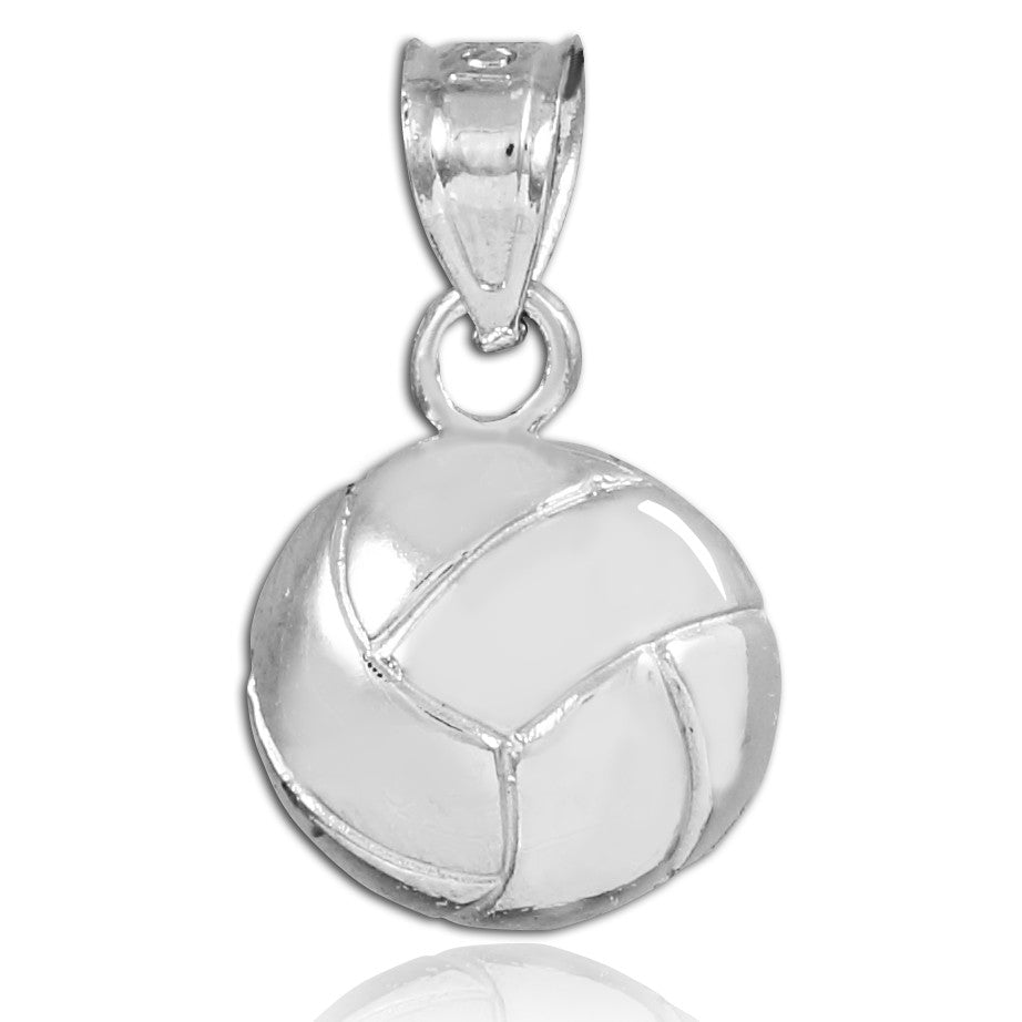 Gold Volleyball Charm Sports Pendant Necklace, view 5