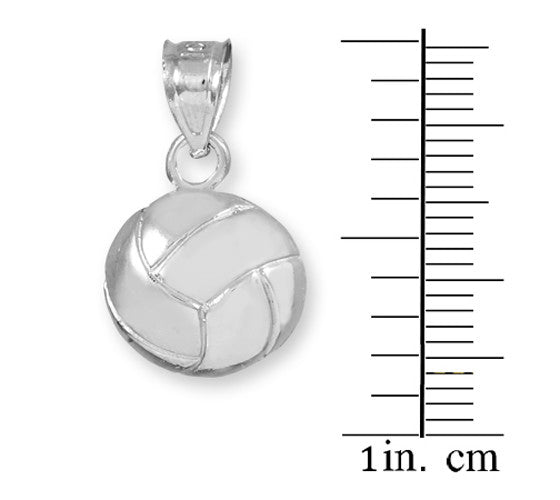 Gold Volleyball Charm Sports Pendant Necklace, view 6