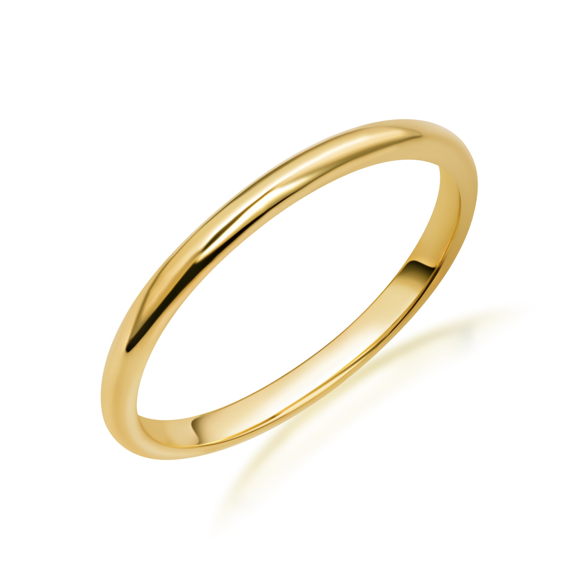 Gold Wedding Band Engagement Ring, view 6