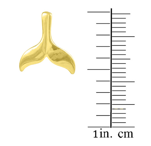 Gold Whale Tail Charm, view 2