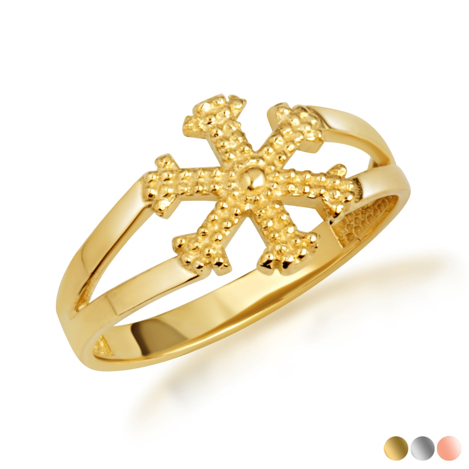 Gold Winter Snowflake Ring