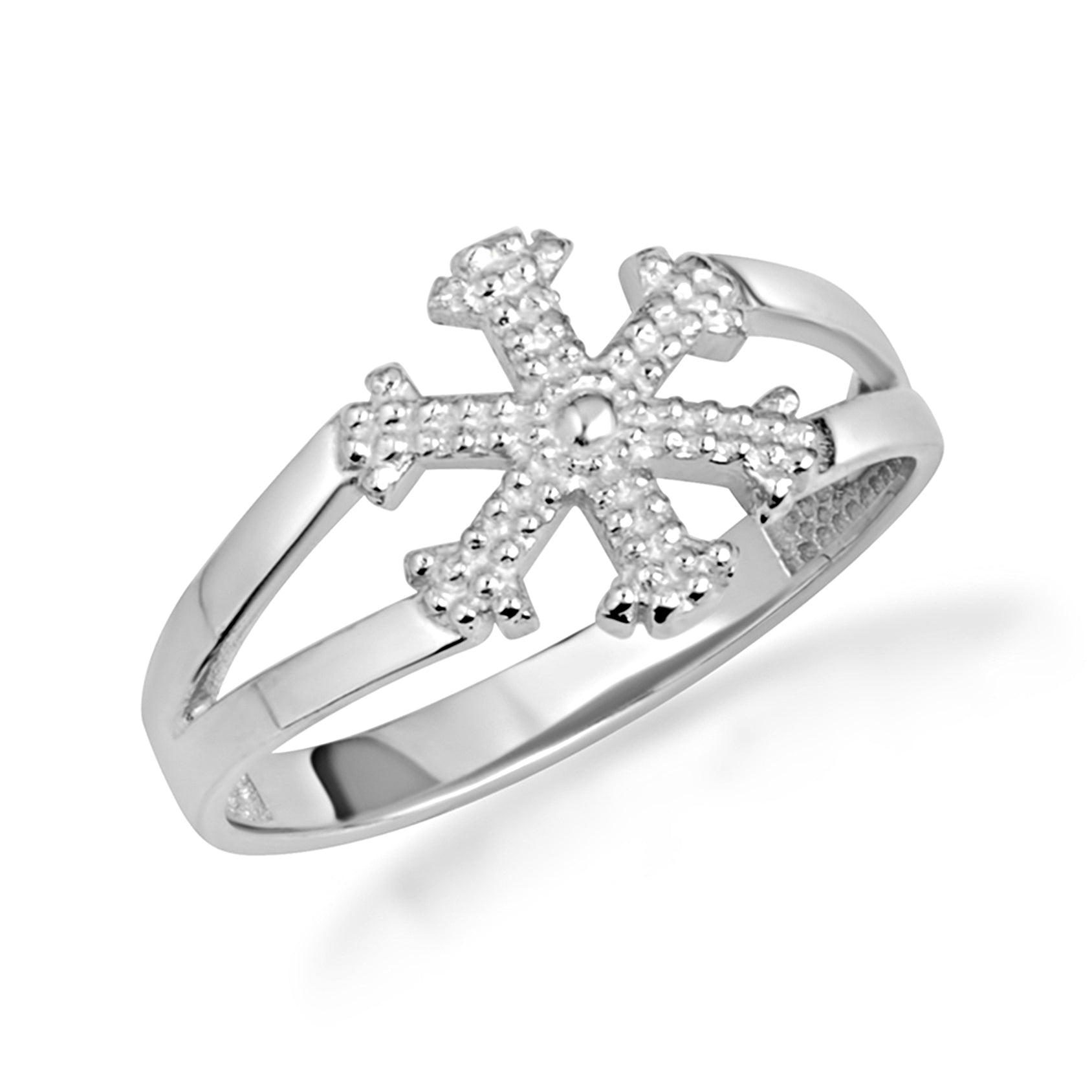 Gold Winter Snowflake Ring, view 3