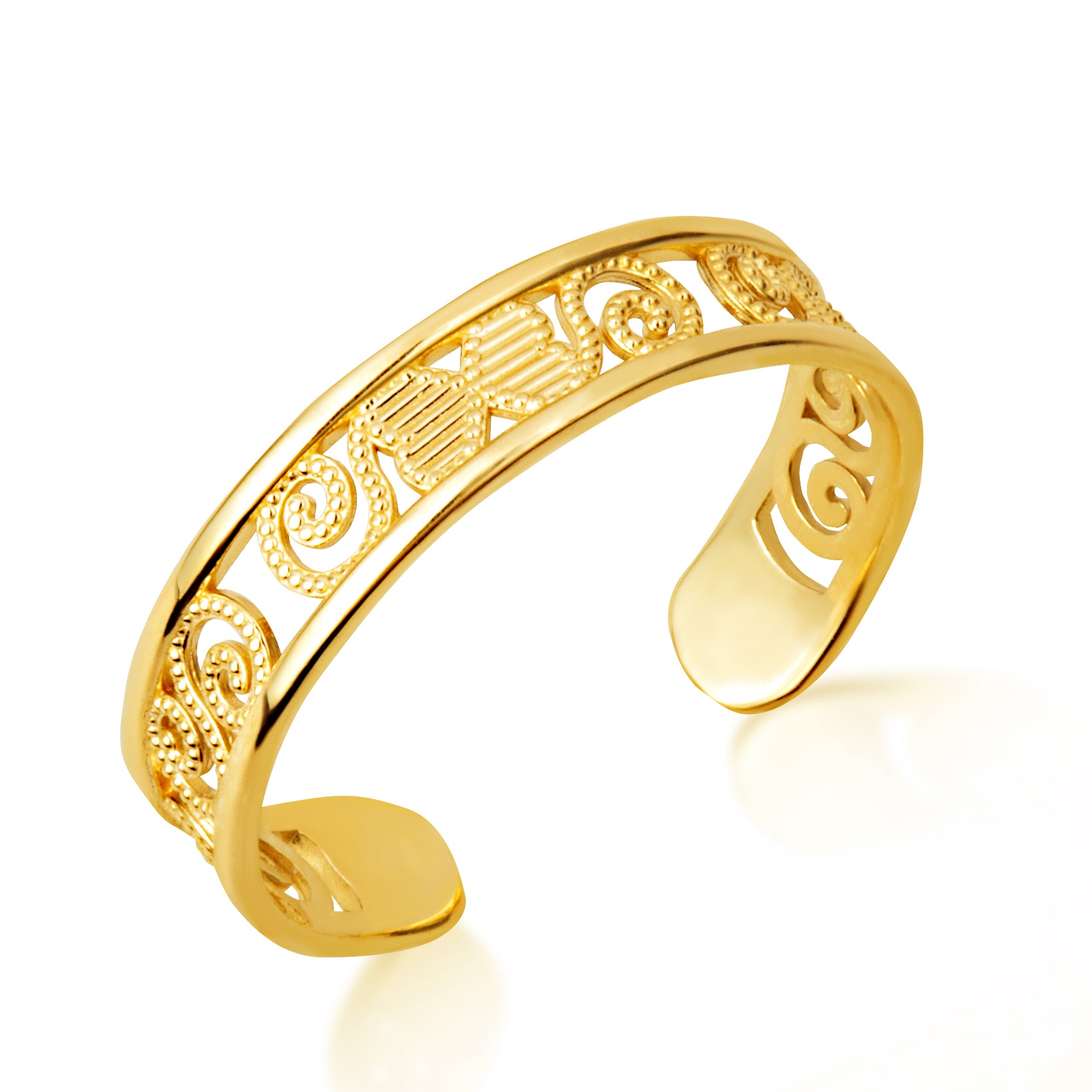 Gold Women's Bohemian Chic Filigree Toe Ring