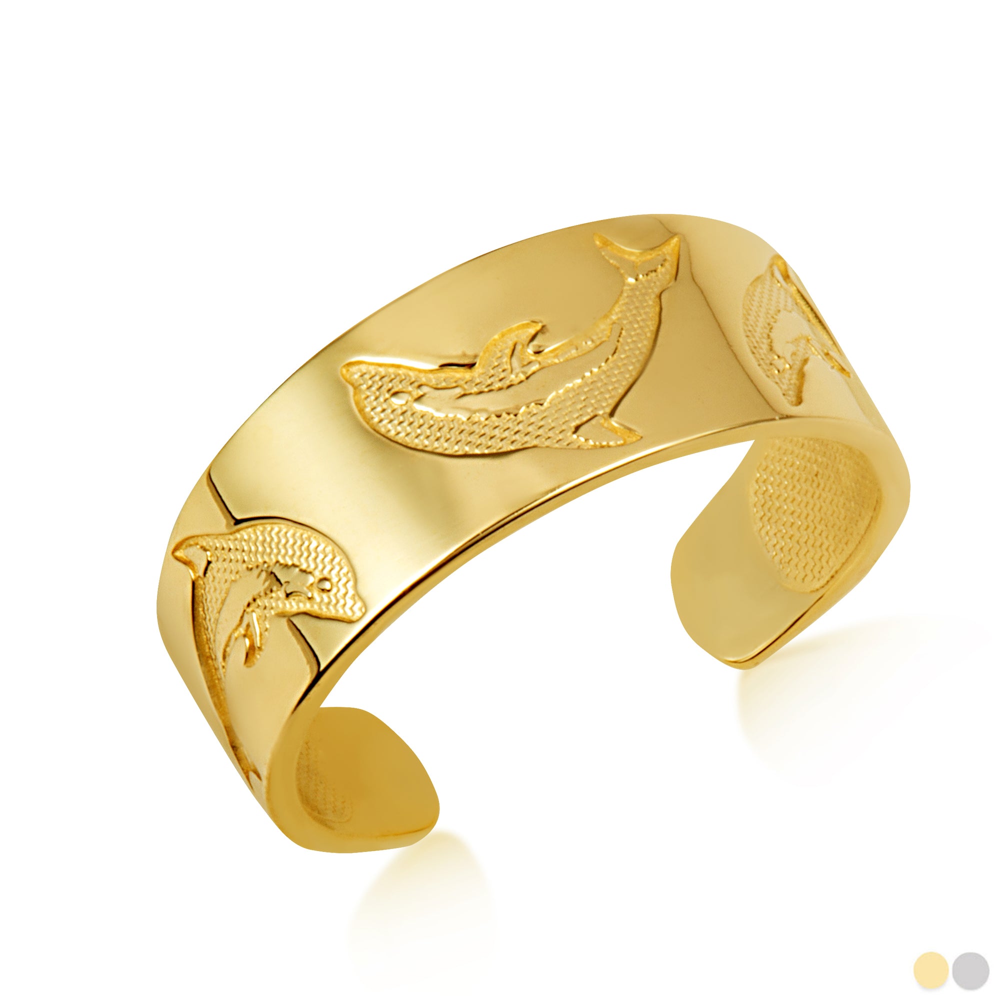Gold Women's Chic Dolphin-Inspired Toe Ring