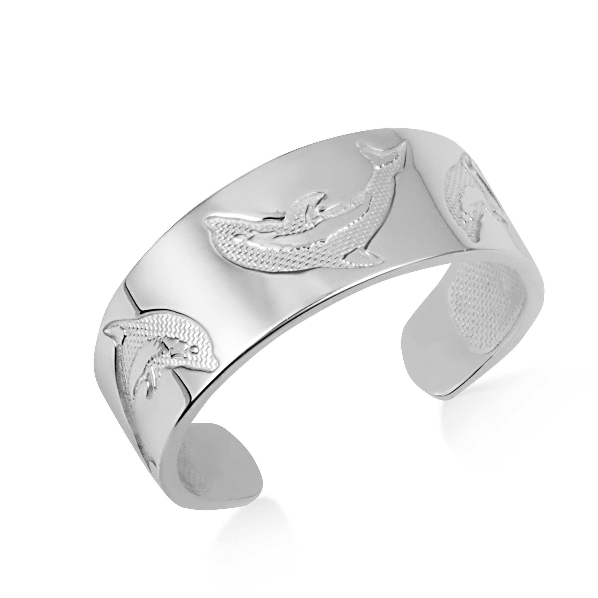 Gold Women's Chic Dolphin-Inspired Toe Ring, view 3