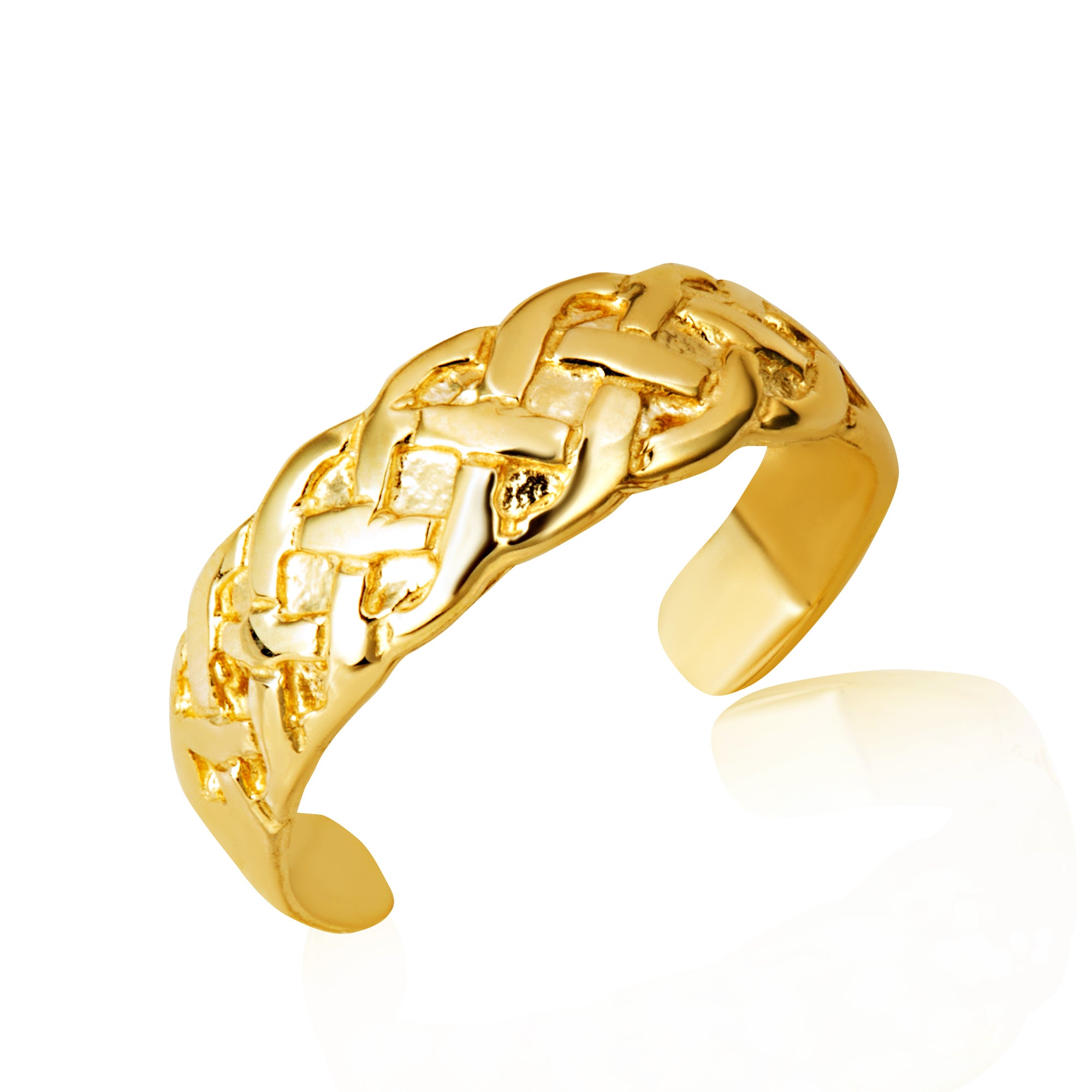 Gold Women's Interwoven Trinity Knot Toe Ring