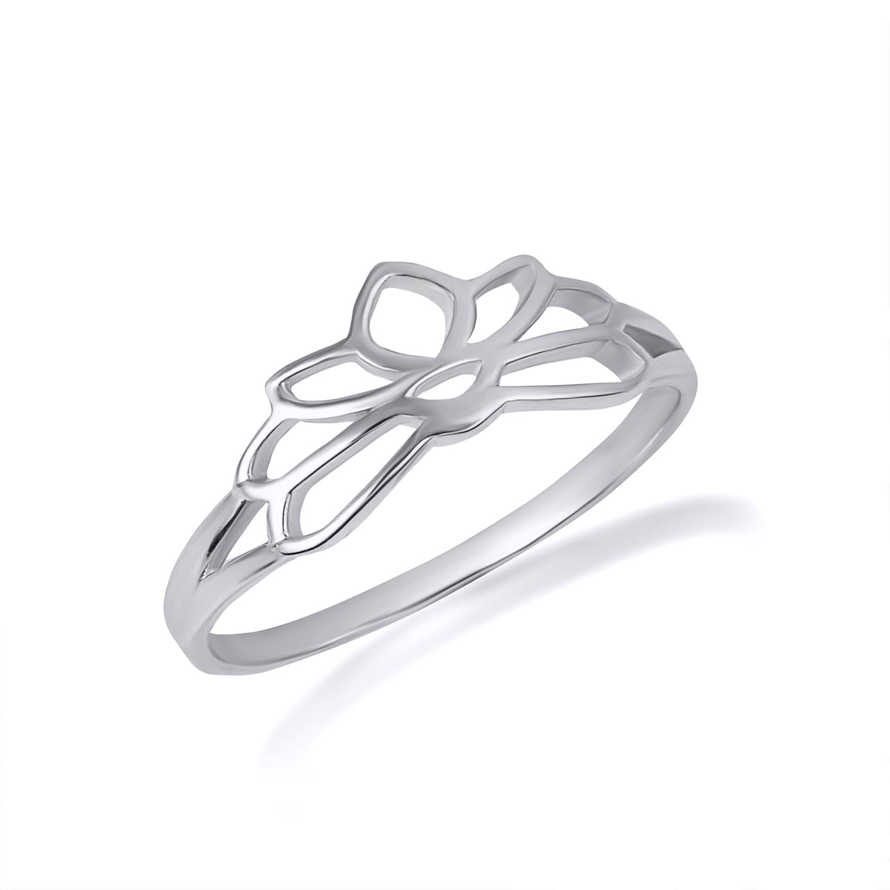 Gold Women's Lotus Flower Ring, view 3