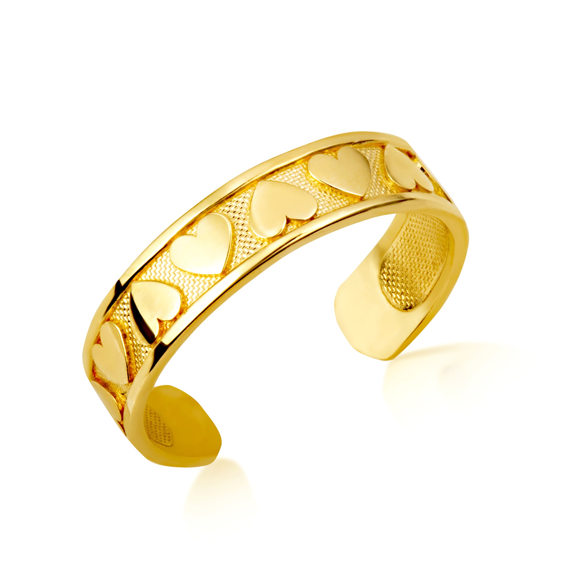 Gold Women's Symbol of Affection Heat Toe Ring