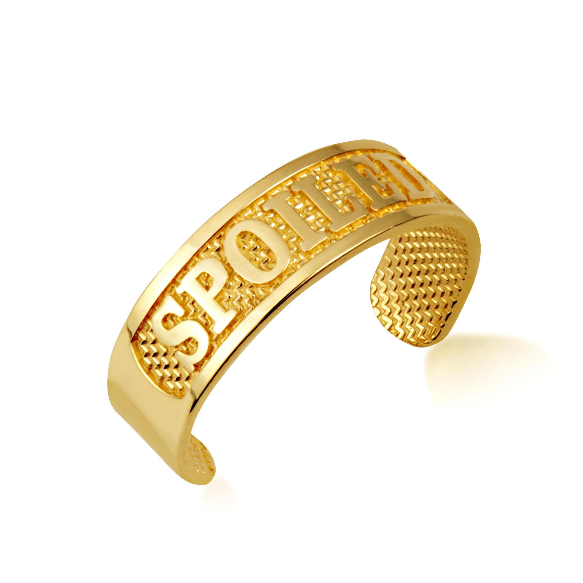 Gold Women's Symbol of Style "Spoiled" Toe Ring, view 5