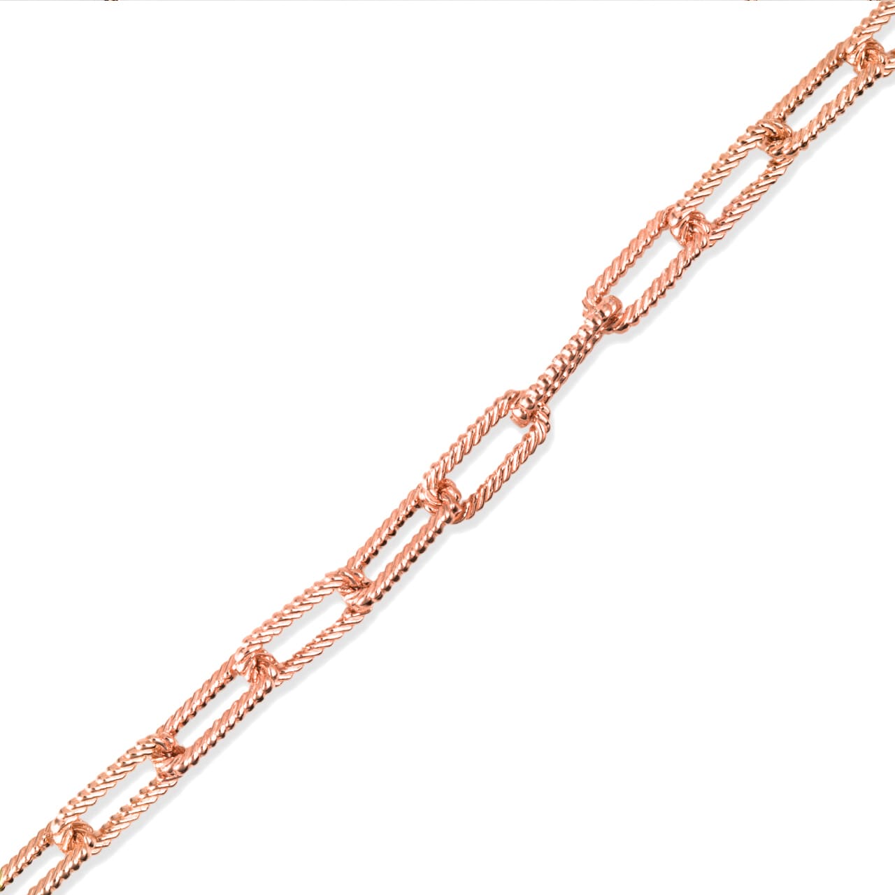 Gold Women's Textured Paperclip Chain Link Bracelet (0.37", 0.15"), view 6