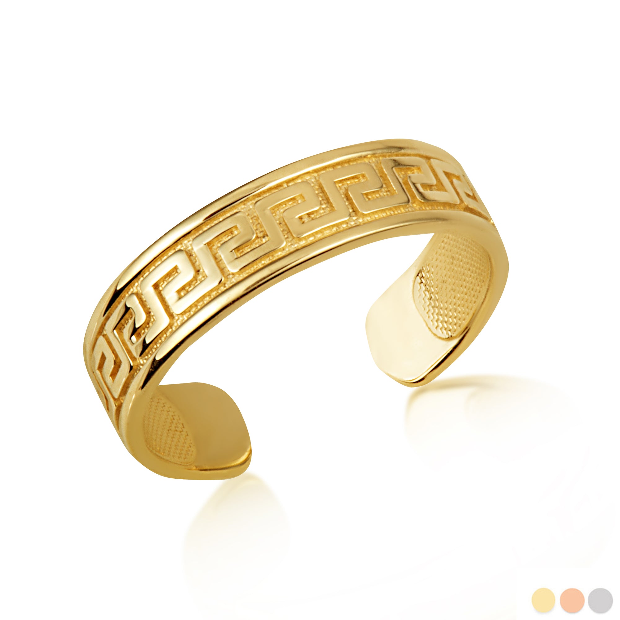 Gold Women's Timeless Greek Key Toe Ring