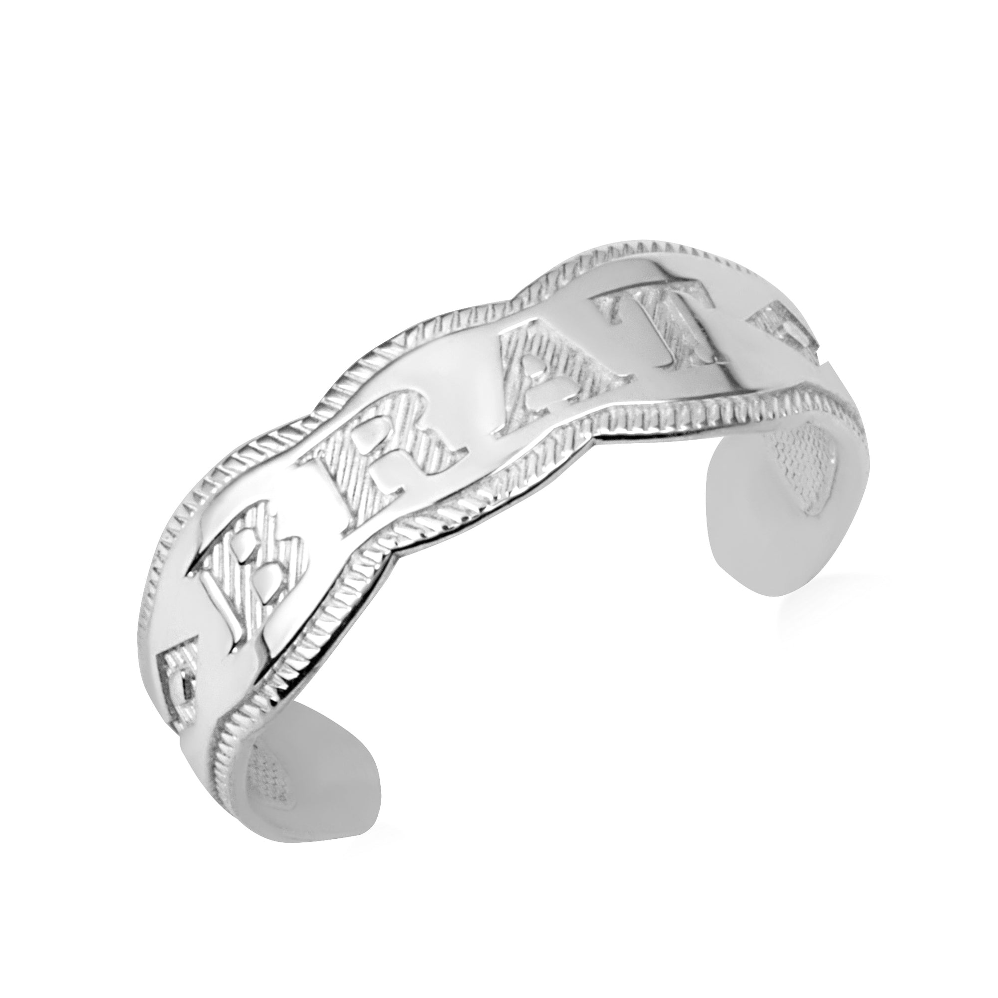 Gold Women's Youthful Brat Toe Ring, view 3