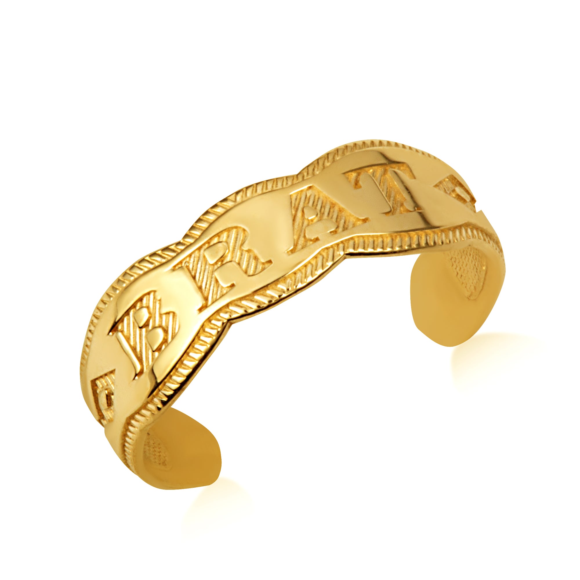 Gold Women's Youthful Brat Toe Ring, view 4