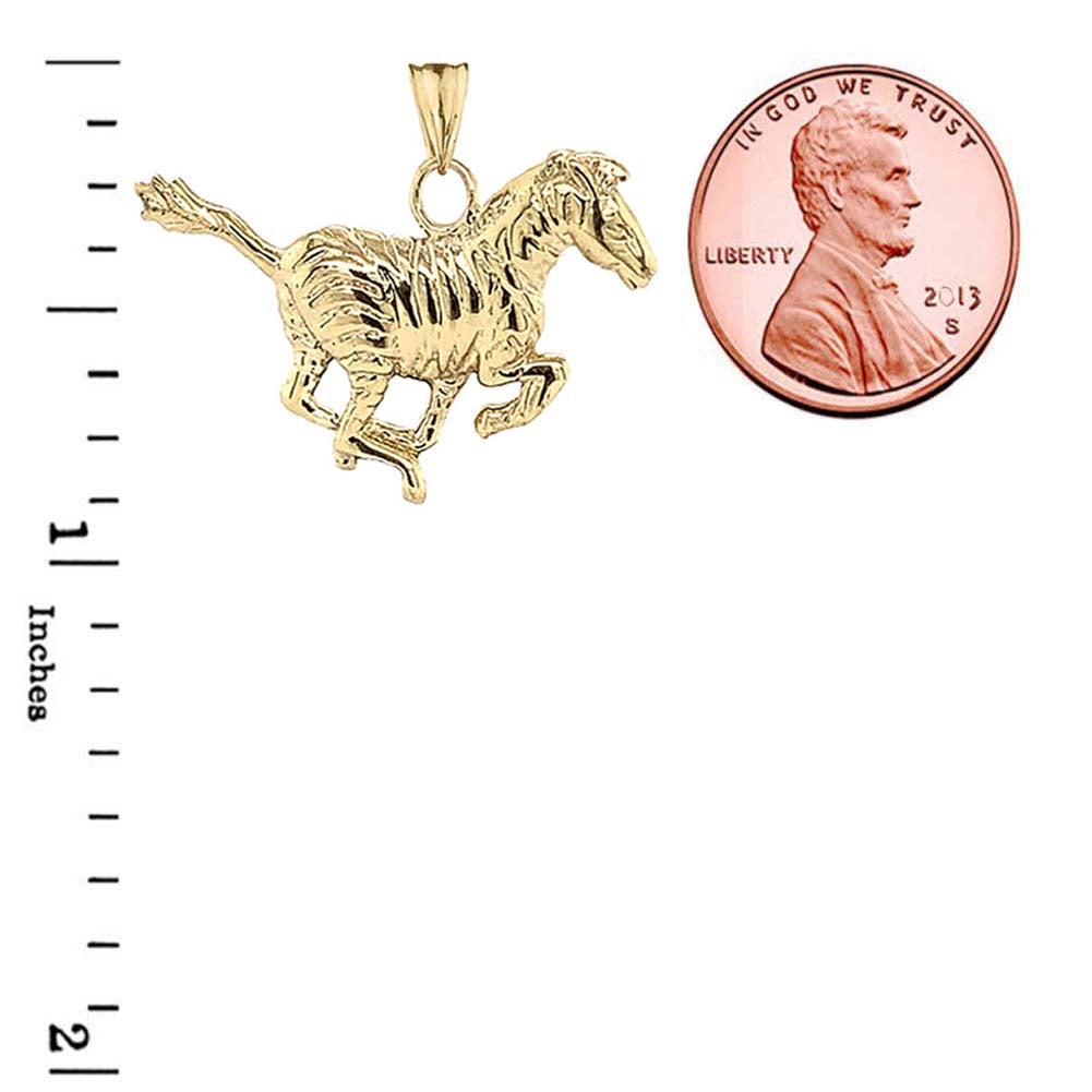 Gold Zebra Pendant Necklace, view 3
