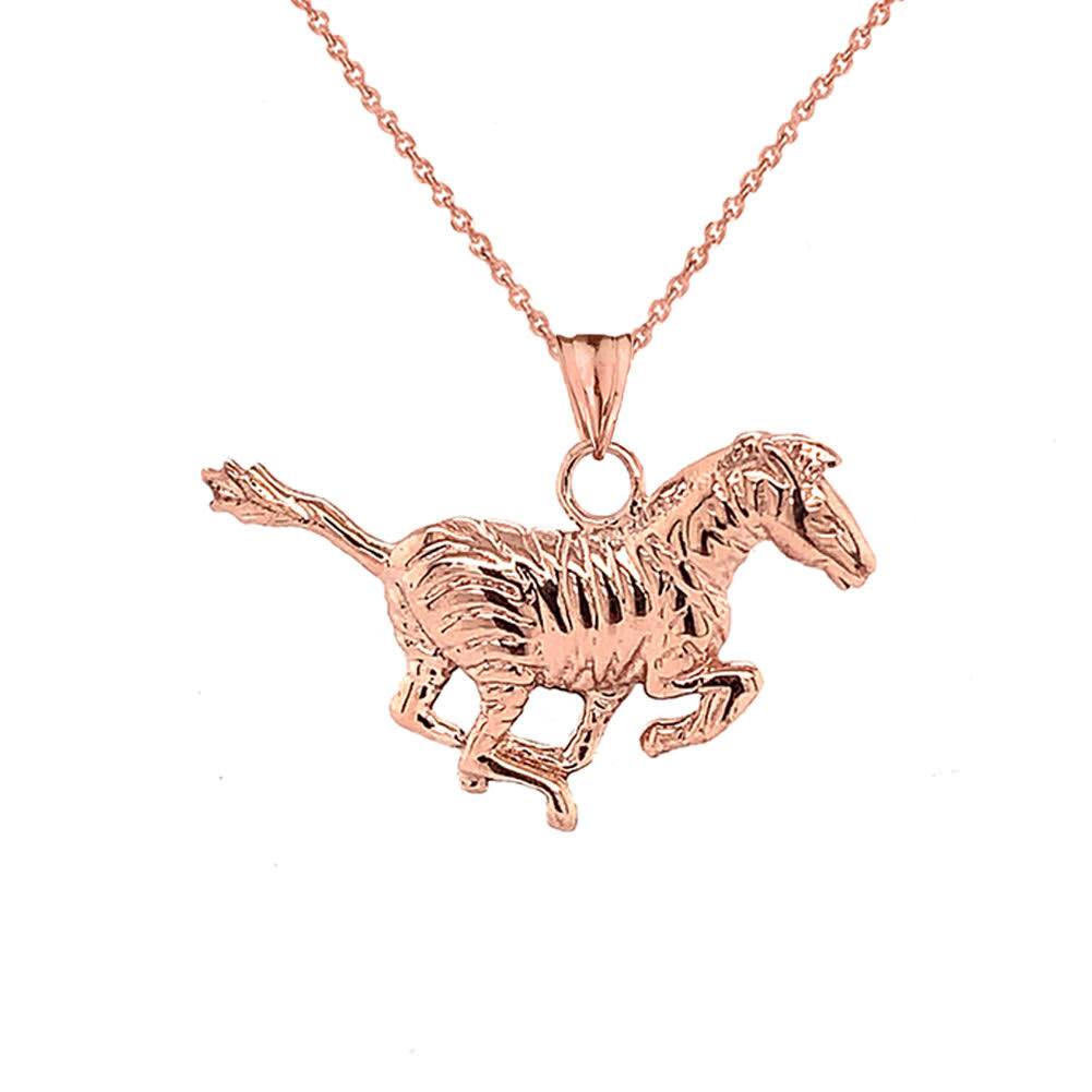 Gold Zebra Pendant Necklace, view 4