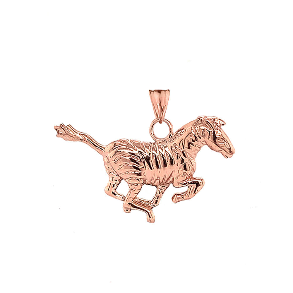 Gold Zebra Pendant Necklace, view 5