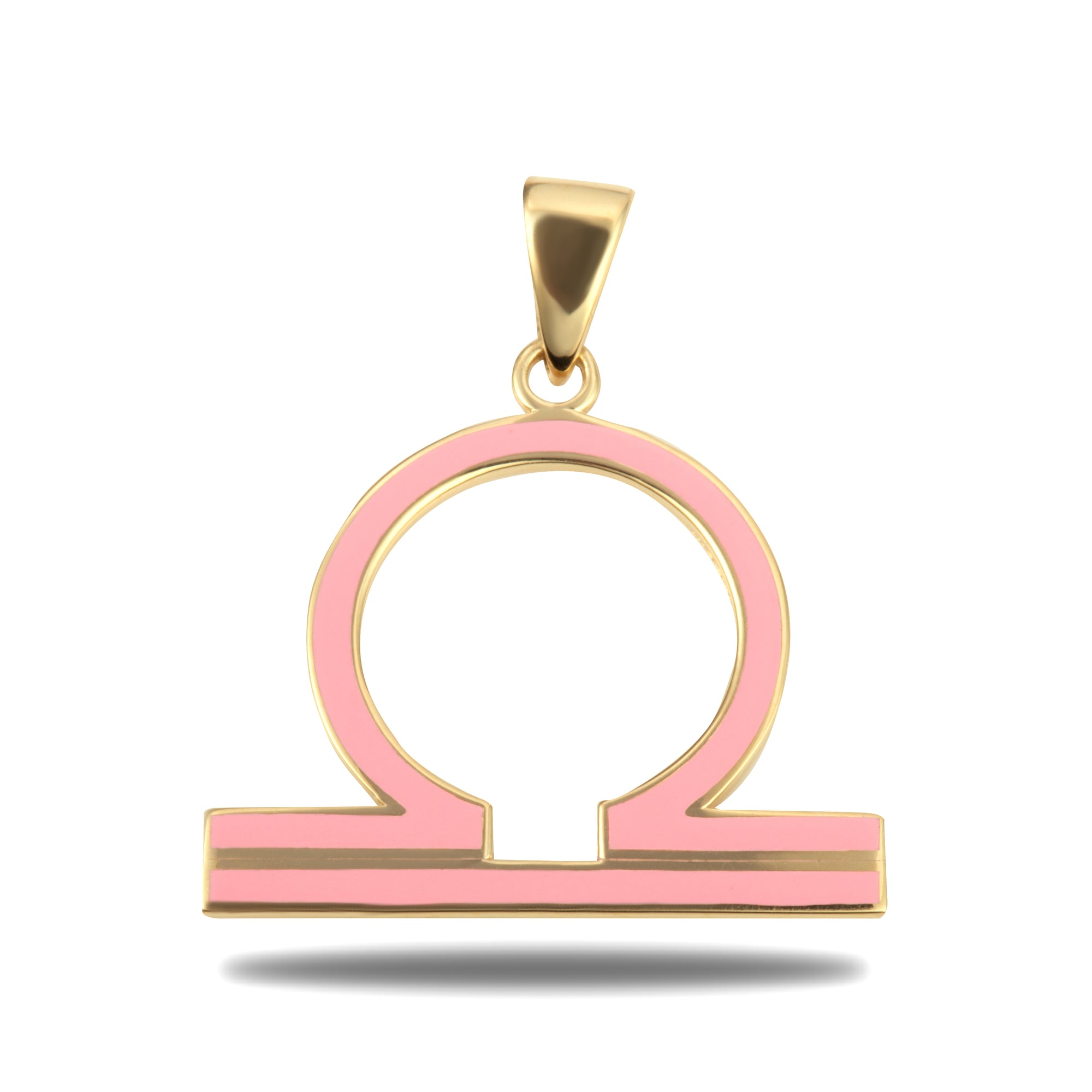 Gold Zodiac Sign Enamel Pendant Necklace, view 12