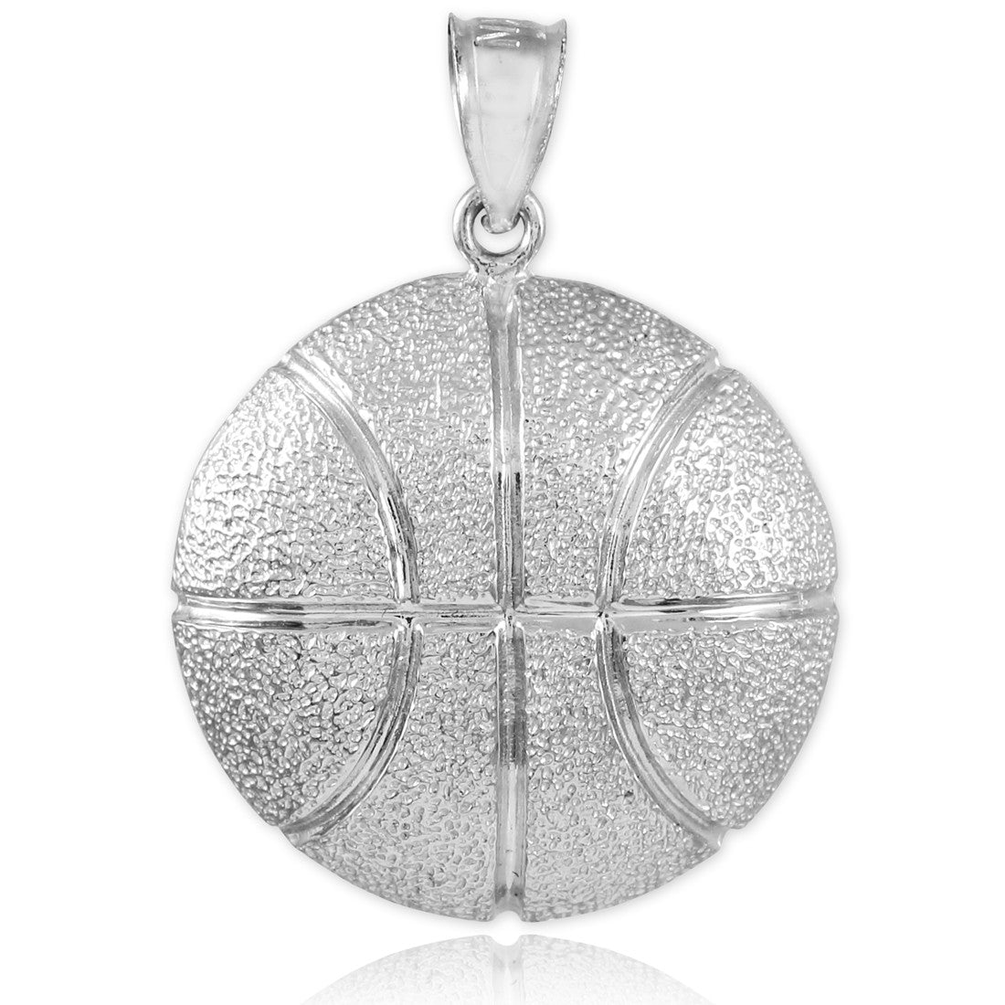 Hammered Gold Basketball Sports Pendant, view 3